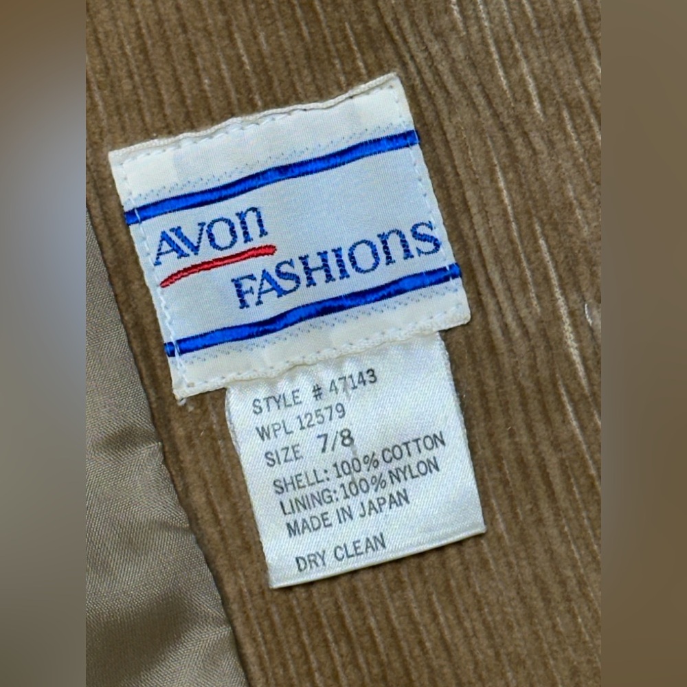 Vintage Avon Fashion - Blazer Jacket - Women’s 7/8 - Corduroy - Guc View 5